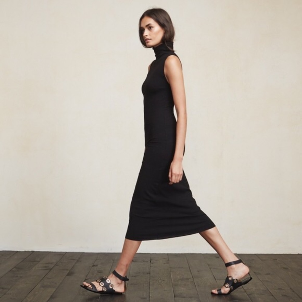 Reformation Leandra Dress in Black - Picture 2 of 3